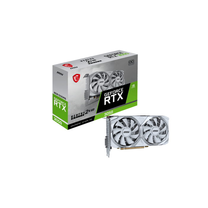 MSI VENTUS RTX 3050 2X XS WHITE 8G OC tarjeta gráfica NVIDIA GeForce RTX 3050 8 GB GDDR6 1