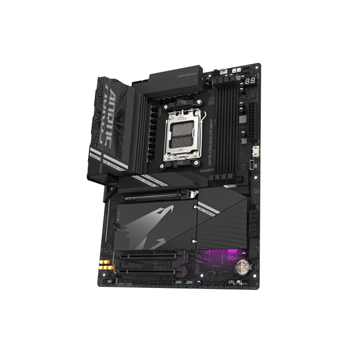 Gigabyte Placa Base X870 A ELITE WIFI7 - Compatible con AMD Ryzen 9000, DDR5 8000MHz, Wi-Fi 7, 4xPCIe 5.0, 4xM.2, LAN 2.5GbE, USB 3.2 Gen 2x2 - 9MX87EL7-00-10 3
