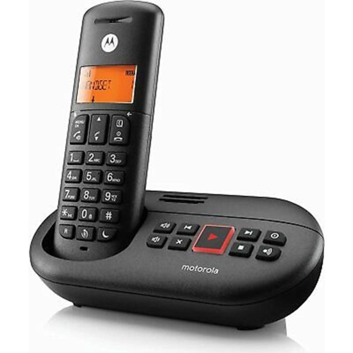 Motorola Teléfono Inalámbrico DECT Digital E211 Negro con Contestador 2