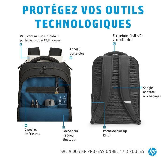 HP Mochila Profesional para portátil de 17.3 pulgadas, Diseño Ecológico y Resistente 12
