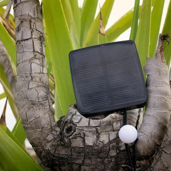 LUMI GARDEN Guirnalda luminosa de bola Billy Solar - Luz blanca cálida - 60 bolas - 700 cm - Interior/Exterior 2 LUMI GARDEN Guirnalda luminosa de bola Billy Solar - Luz blanca cálida - 60 bolas - 700 cm - Interior/Exterior 2