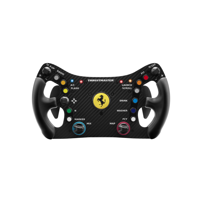 Thrustmaster THR3362934003395 Volante Ferrari 488 GT3 Wheel Add-On Negro y Rojo