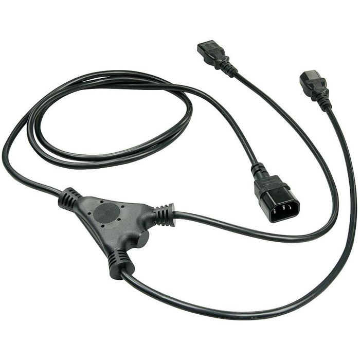 Lindy Cable Divisor de Corriente IEC C14 a 2x C13 1m para PC, Impresoras, Monitores, Audio y Amplificadores 1