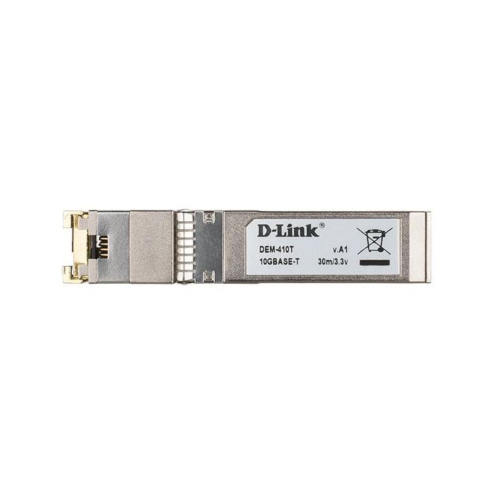 D-Link DEM-410T Módulo Transceptor SFP+ Cobre 10 Gbps 30m 1 Puerto RJ-45 1 D-Link DEM-410T Módulo Transceptor SFP+ Cobre 10 Gbps 30m 1 Puerto RJ-45 1