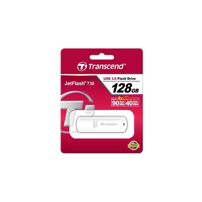 STICK 128GB Transcend JetFlash 730 USB3.1 weiß 1 STICK 128GB Transcend JetFlash 730 USB3.1 weiß 1