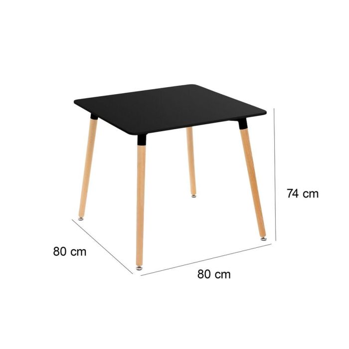 Mesa Negro Natural 80 x 80 x 75 cm 1