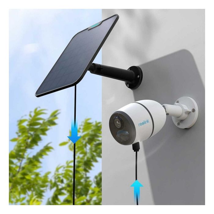 Reolink Solar Panel 2, Panel Solar Exterior, Negro, 6W, IP65, 4m Cable