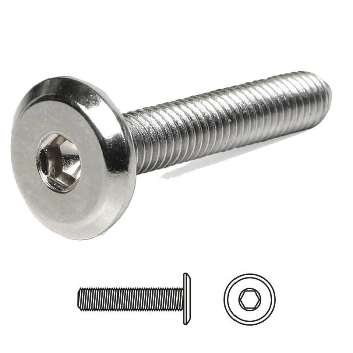 Tornillo Embellecedor Cegas Cabeza Plana Allen M6/M8 Níquel. Elegir Largo. Largo 35Mm Diámetro 6Mm Ucafix Tornillo Embellecedor Cegas Cabeza Plana Allen M6/M8 Níquel. Elegir Largo. Largo 35Mm Diámetro 6Mm Ucafix