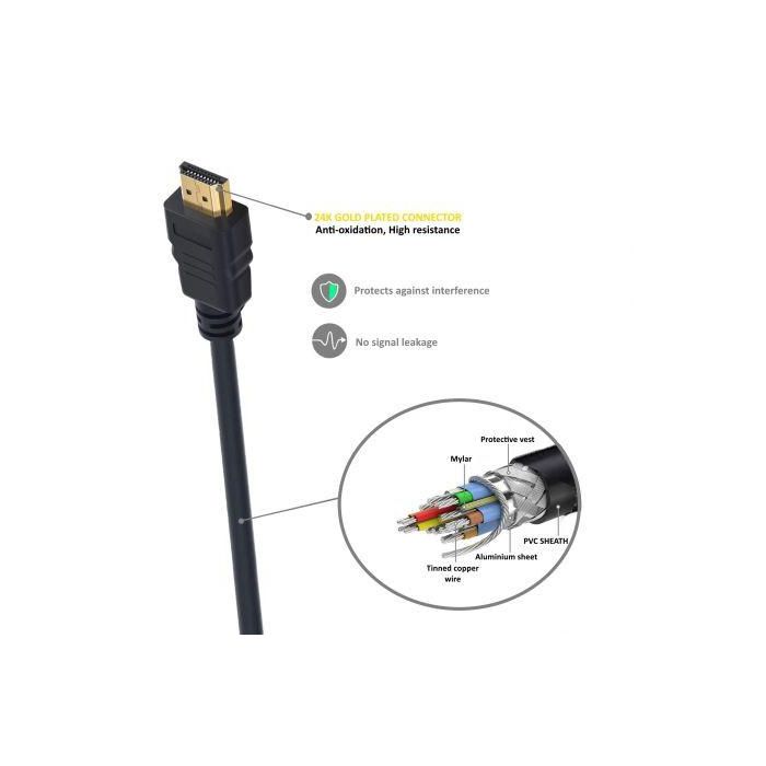 Ewent Cable HDMI 8K 5M Ultra Alta Velocidad con Ethernet, 4K 120Hz, HDR, Chapado en Oro, EC1323 Ewent Cable HDMI 8K 5M Ultra Alta Velocidad con Ethernet, 4K 120Hz, HDR, Chapado en Oro, EC1323