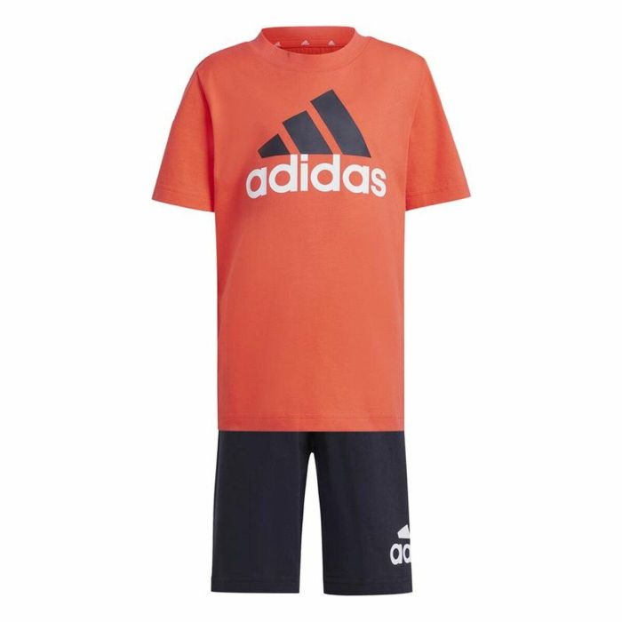Conjunto Deportivo para Niños Adidas Essentials Negro Multicolor Naranja Conjunto Deportivo para Niños Adidas Essentials Negro Multicolor Naranja