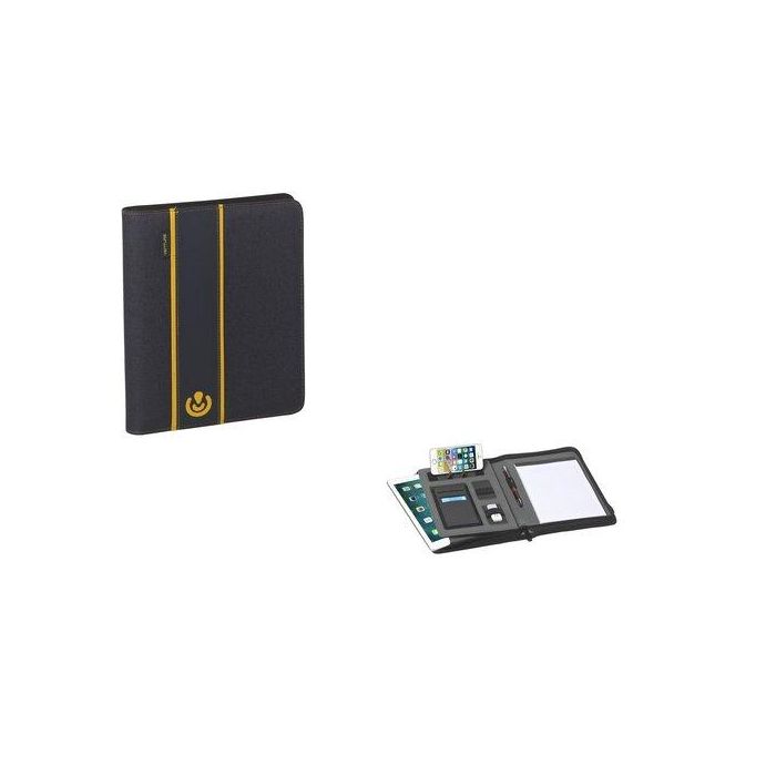 Carpeta De Congresos Carchivo Venture 27X20X38 Cm Cierre Cremallera, Bolsillo Tablet, Soporte Atril, Bolsillos Elasticos Azul (Set de 2)