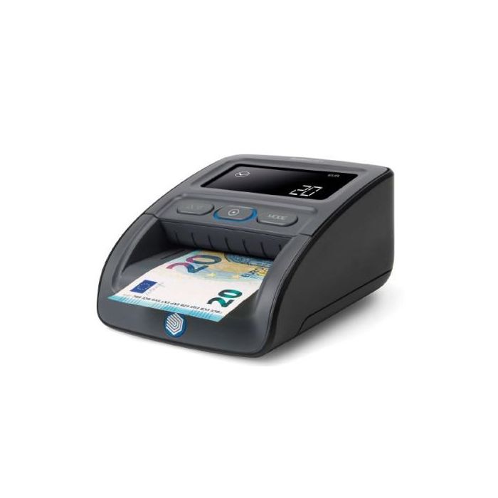 Safescan Detector Automático de Billetes 155-S, Verificación 7 Formas de Detección de Billetes Falsos, Alarma Visual y Sonora, Pantalla LCD, Negro