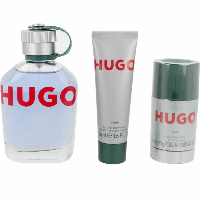 Hugo Boss Hugo Man Estuche de Regalo para Hombre Eau de Toilette 125ml, Desodorante Stick 75ml y Gel de Ducha 50ml (3 Piezas)