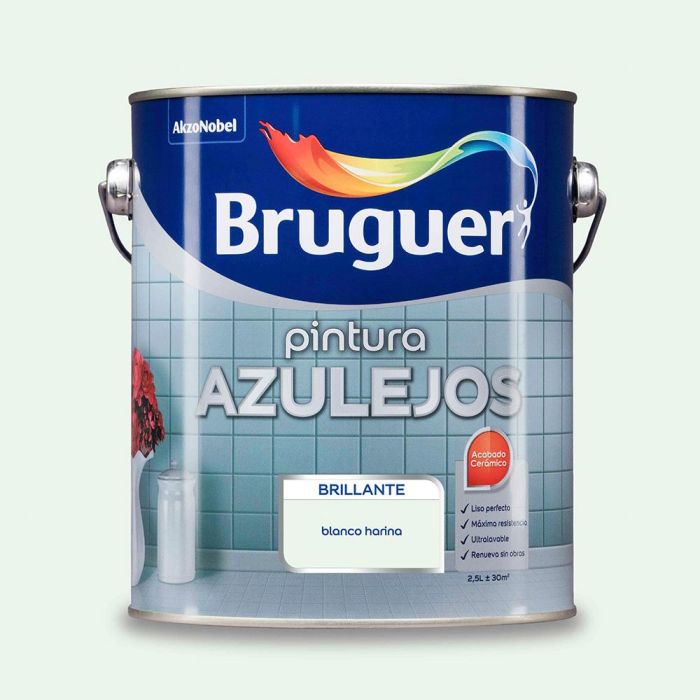 Esmalte azulejos blanco harina brillante 2,5l 5274271 bruger