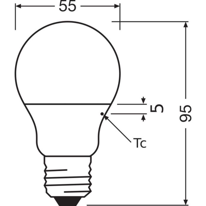 [LVE-4052899326927] Ledvance/Osram Bombilla LED "Classic" E27 4,9W 470Lm 2700K 200º IP20 2