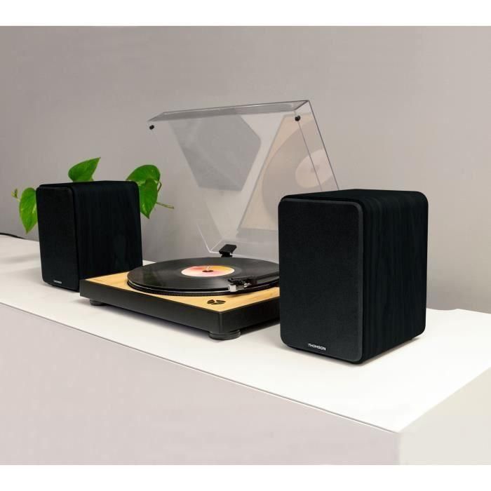 THOMSON WS600DUO - Juego de 2 altavoces con caja de madera - 100W - Bluetooth 5.0 - 2 salidas RCA - Negro 2 THOMSON WS600DUO - Juego de 2 altavoces con caja de madera - 100W - Bluetooth 5.0 - 2 salidas RCA - Negro 2