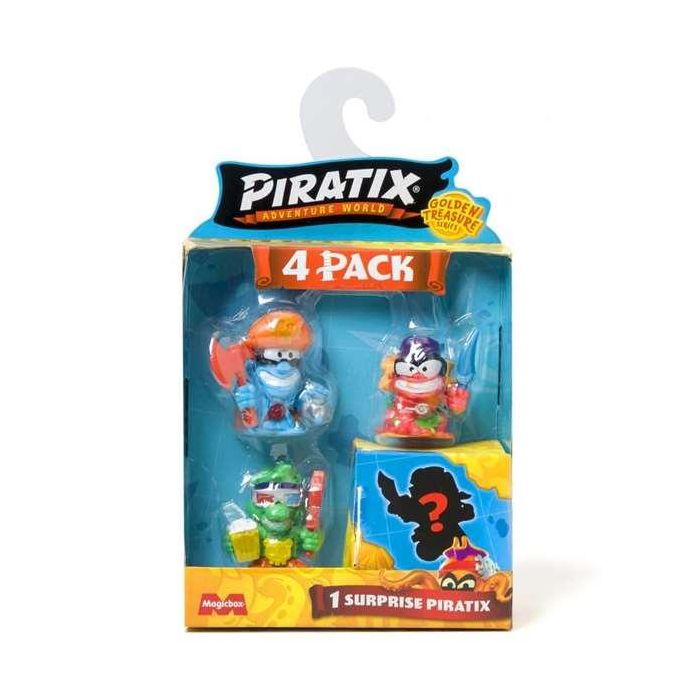 Magic Box Figura Piratix Golden Treasure Pack de 4 con 3 Piratix y 1 Sorpresa 0 Magic Box Figura Piratix Golden Treasure Pack de 4 con 3 Piratix y 1 Sorpresa 0