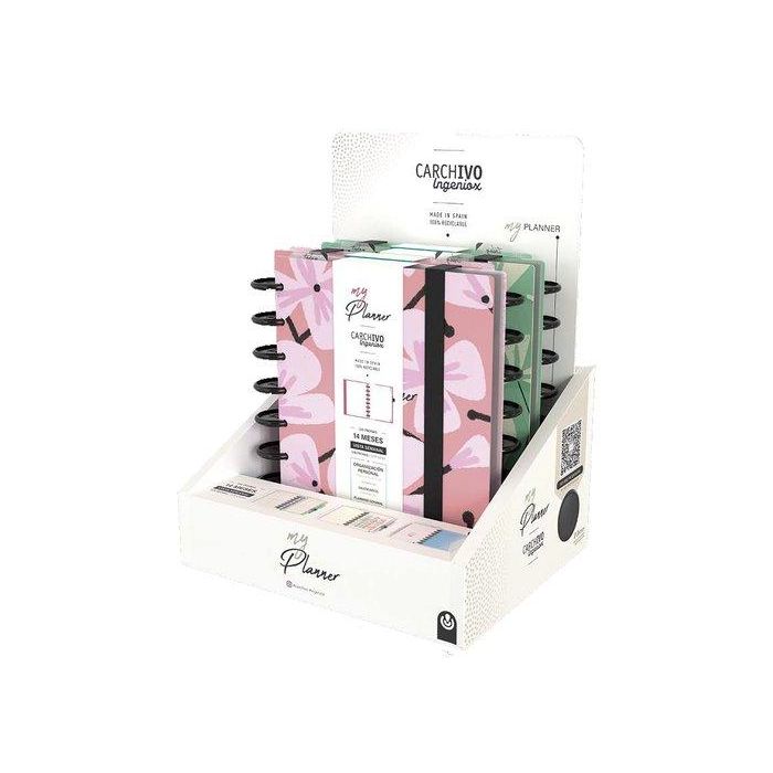 Bloc Carchivo My Planner Ingeniox A5 240H S/V Surtido Expositor De 4