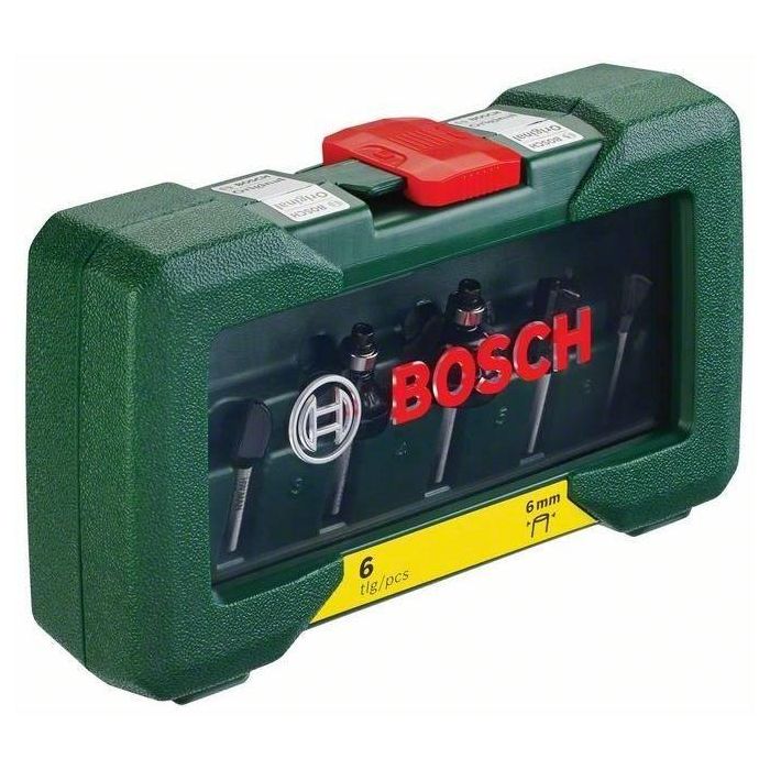 Bosch Set 6 Fresas de Carburo para Vástago de 6mm 1 Bosch Set 6 Fresas de Carburo para Vástago de 6mm 1