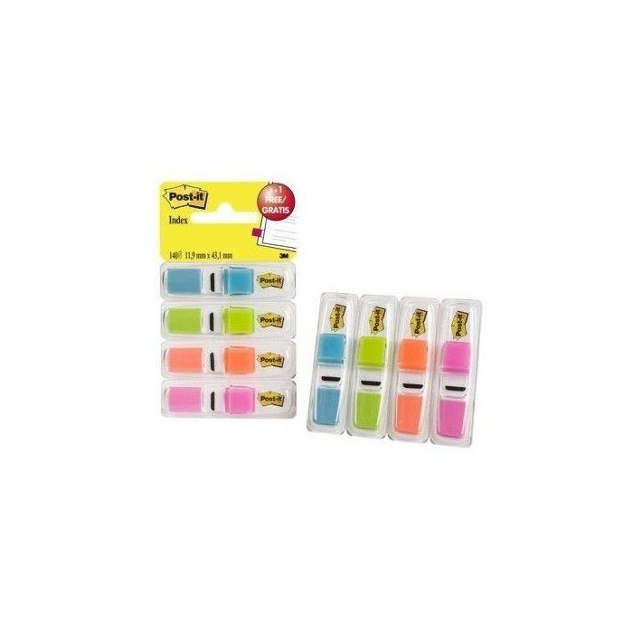 Pack 3+1 Dispensadores X 35 Marcadores Index Pequeños 11,9X43,2Mm Colores Surtidos Translúcidos 683-4Abb Post-It 7100019101 Pack 3+1 Dispensadores X 35 Marcadores Index Pequeños 11,9X43,2Mm Colores Surtidos Translúcidos 683-4Abb Post-It 7100019101