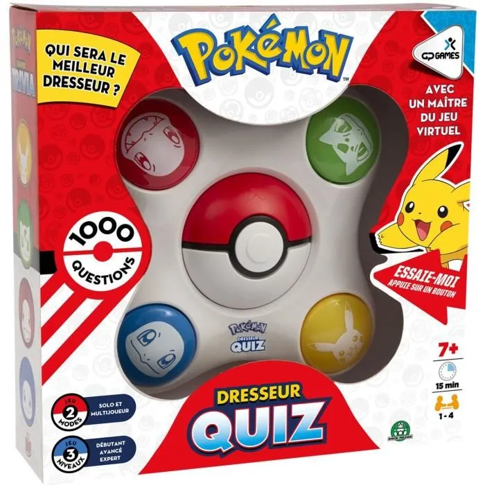 Pokemon POK8056379196884 Juego de Mesa Trainer Trivia Pon a Prueba Tus Conocimientos Sobre Pokemon Hasta 4 Jugadores A Partir de 7 Años 1