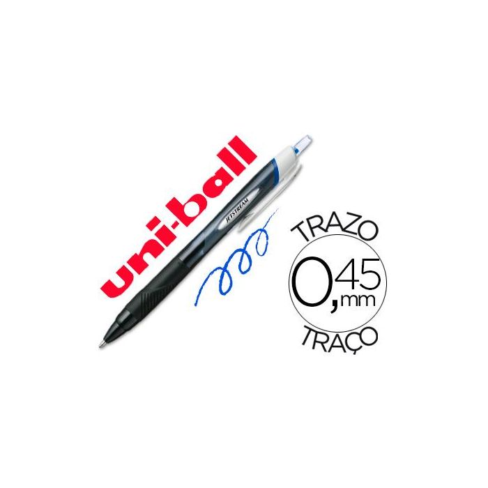 Boligrafo Uni-Ball Jet Stream Sport Sxn-150E Tinta Hibrida Azul 12 unidades