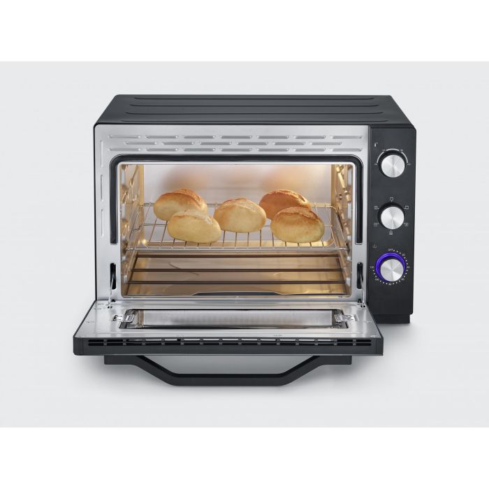Severin a 2073 Horno XXL 60 L con Calor Giratorio, 2200 W, Piedra de Pizza y Temporizador 120 Minutos, Negro/Acero Inoxidable 1 Severin a 2073 Horno XXL 60 L con Calor Giratorio, 2200 W, Piedra de Pizza y Temporizador 120 Minutos, Negro/Acero Inoxidable 1