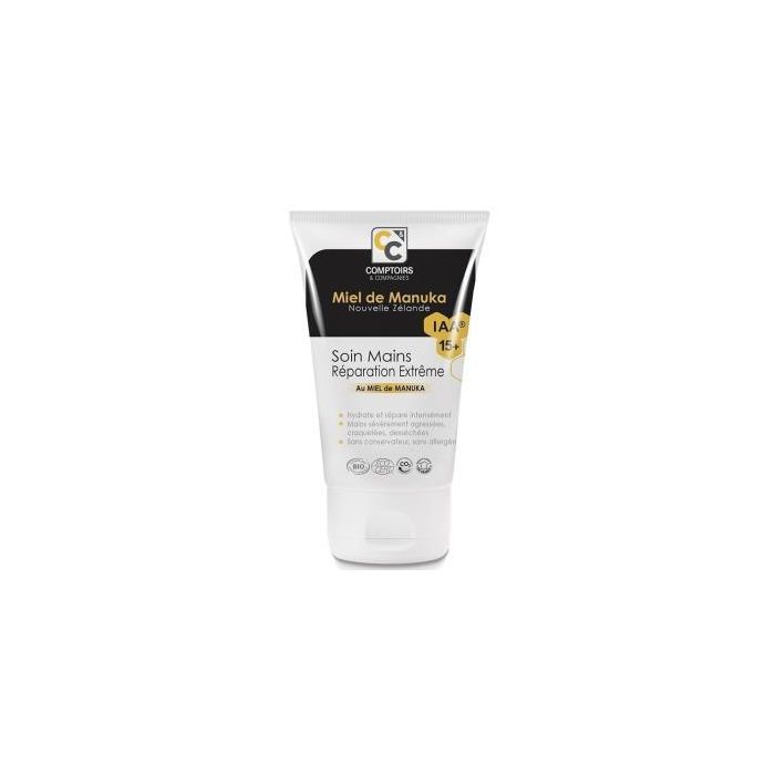 COMPTOIRS & COMPAGNIES IAA15+ Crema Reparadora de Manos con Miel de Manuka para Piel Seca y Dañada 50ml