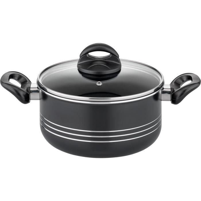 Batería de cocina - Inducción - GSW - MILANO NERO - 15 piezas - Aluminio macizo - Negro 1
