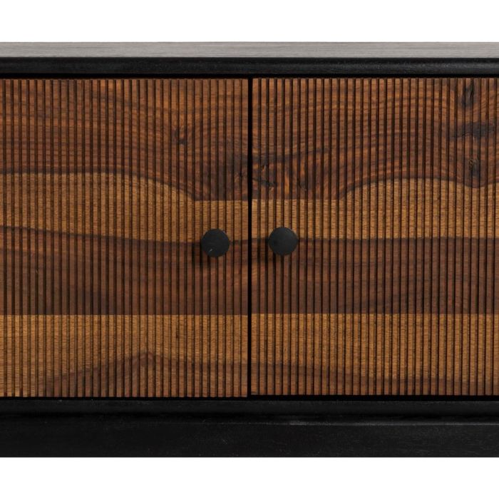 Mueble Tv Marrón-Negro Madera Salón 160 X 40 X 50 cm