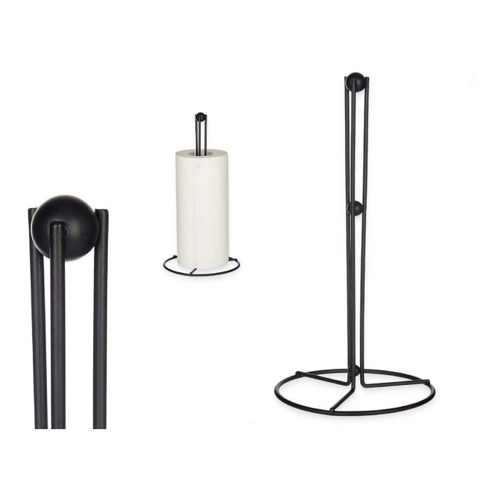 Portarrollo Metal Negro Sencillo Bola Kinvara 15X31CM (12 Unidades) Portarrollo Metal Negro Sencillo Bola Kinvara 15X31CM (12 Unidades)