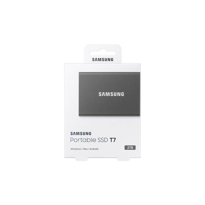 Samsung MU-PC2T0T/WW Disco Externo SSD Portátil T7 Touch 2TB USB 3.2 Gen2 hasta 1050 MB/s con Encriptación AES 256 Gris 7 Samsung MU-PC2T0T/WW Disco Externo SSD Portátil T7 Touch 2TB USB 3.2 Gen2 hasta 1050 MB/s con Encriptación AES 256 Gris 7