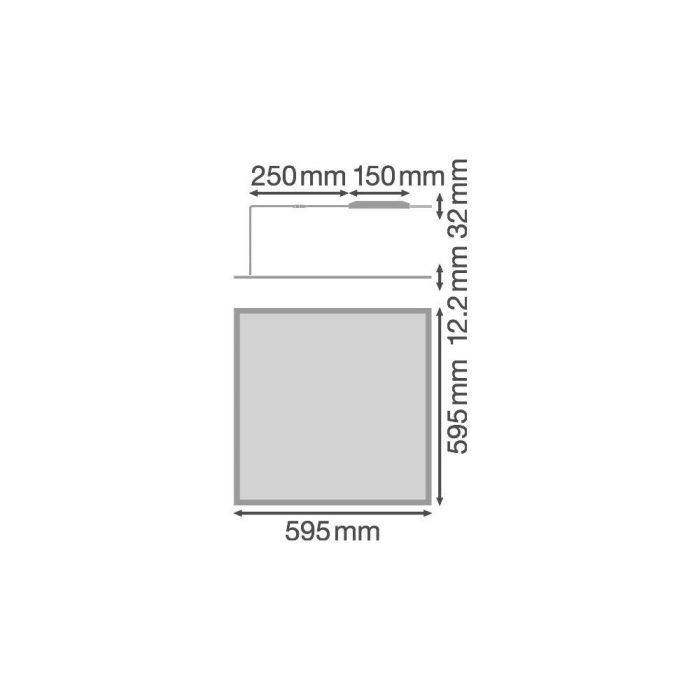 LEDVANCE LVE-4058075149502 Panel LED Cuadrado Empotrable 600x600mm 36W 4320Lm 4000K IP54, Apto para Hospitales y Cocinas 2