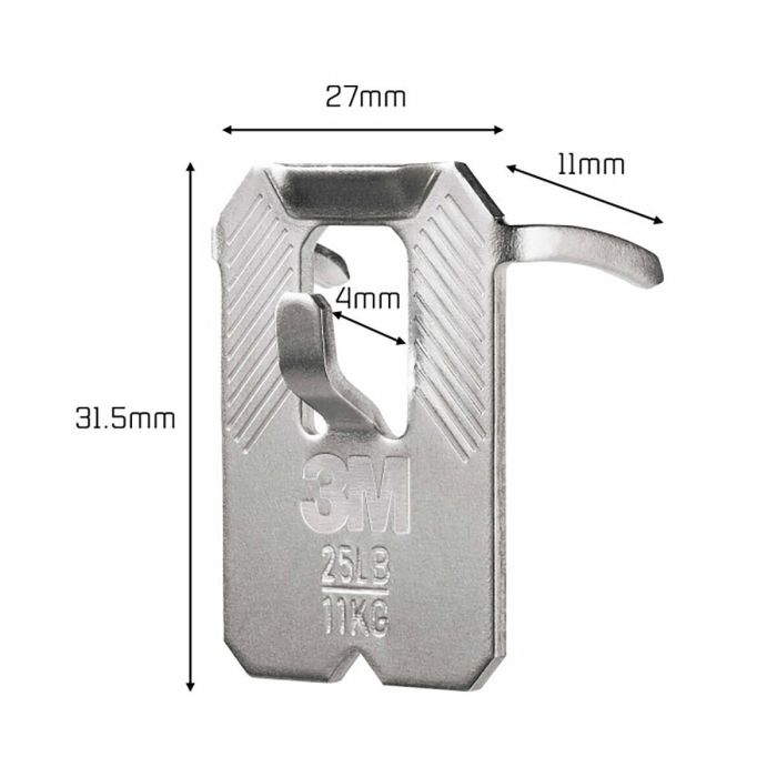 Gancho para colgar 3M 11 Kg (2 Unidades) 1 Gancho para colgar 3M 11 Kg (2 Unidades) 1
