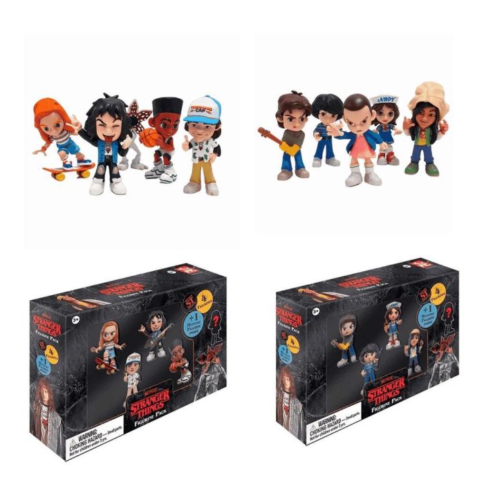 Bandai Pack 5 Figuras Yume Stranger Things - Personajes favoritos, 4 figuritas + 1 sorpresa