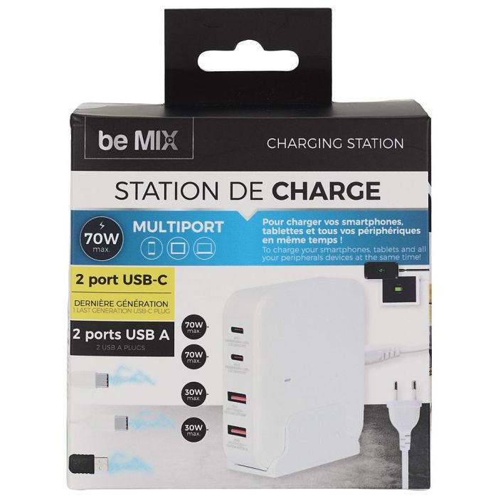 Estación Carga 70W 2Usb 2Tipoc Be Mix 1