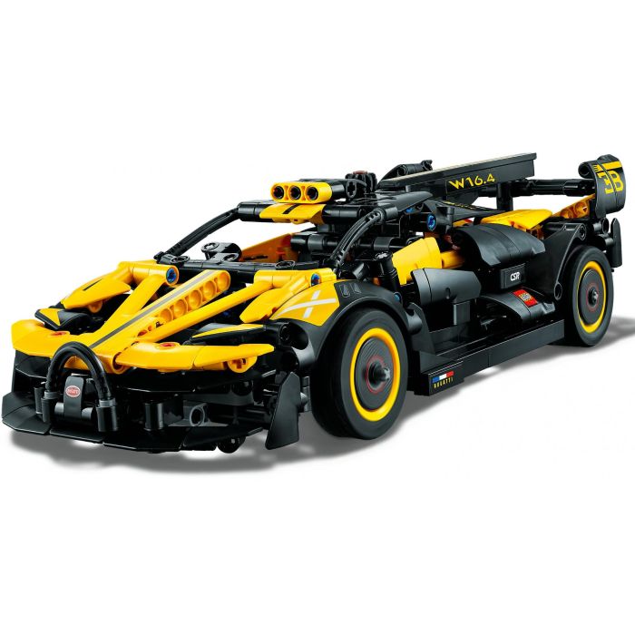 LEGO 42151 Bugatti Bolide Technic Coche de Carreras Amarillo/Negro con Motor W16, Dirección y Puertas de Tijera 3