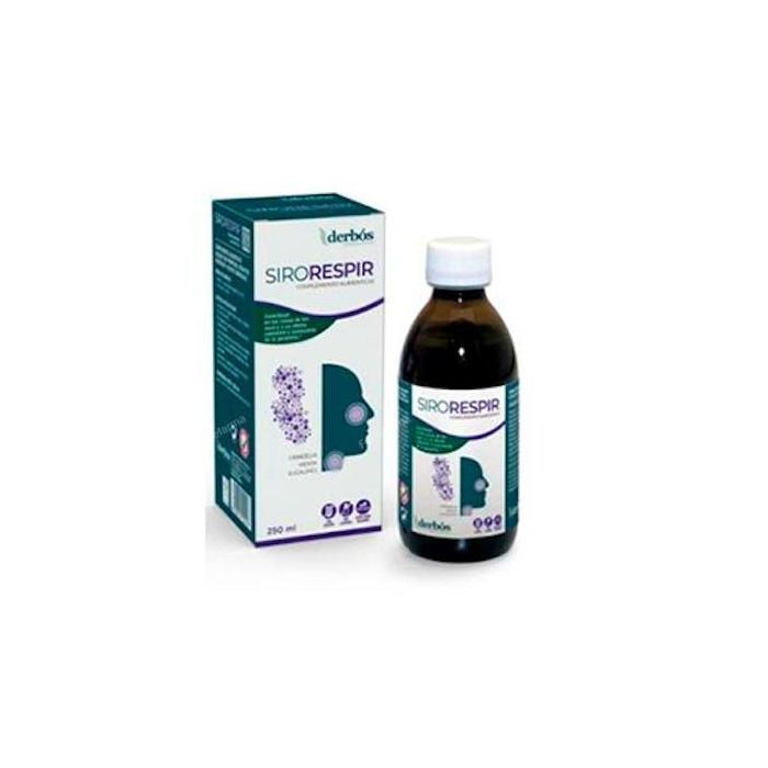 DERBOS Sirorespir Complemento Alimenticio con Propóleo, Tomillo y Equinácea para Tos y Garganta 250ml