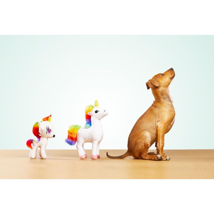 Juguete para perros Gloria Alydar Unicornio Arcoíris Blanco 1 Juguete para perros Gloria Alydar Unicornio Arcoíris Blanco 1