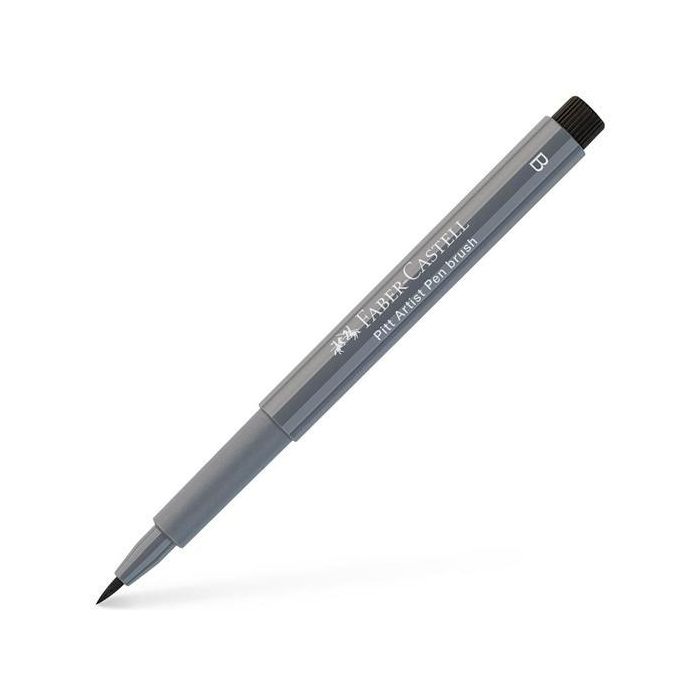 Faber Castell Rotulador Pitt Artist Pen Brush Gris Frío IV (10 Unidades) Tinta Pigmentada Resistente al Agua y la Luz (10 Unidades)
