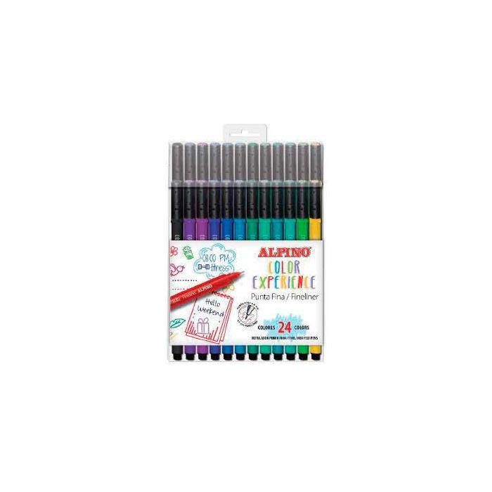 Alpino Rotuladores Fineliner Color Experience Estuche de 24 Colores Surtidos