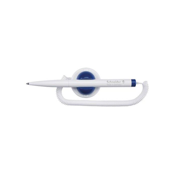 Boligrafo Schneider Klick-Fix Con Cadena Y Adhesivo 10 unidades