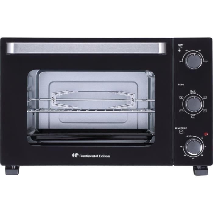 CONTINENTAL EDISON CEMF35B4 - Mini horno eléctrico 35L negro - 1500W - Asador, Circulación natural CONTINENTAL EDISON CEMF35B4 - Mini horno eléctrico 35L negro - 1500W - Asador, Circulación natural