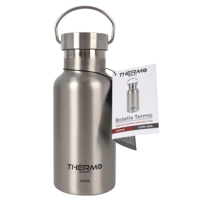 Thermosport Botella Termo de Acero con Asa, 420 ml, 18 cm de alto (6 Unidades) 1