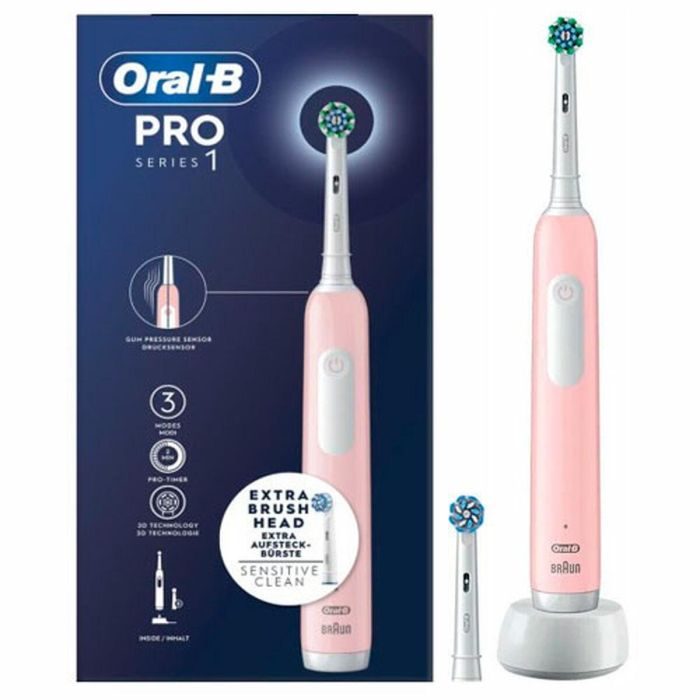 Cepillo de Dientes Eléctrico Oral-B Pro 1 Rosa Cepillo de Dientes Eléctrico Oral-B Pro 1 Rosa