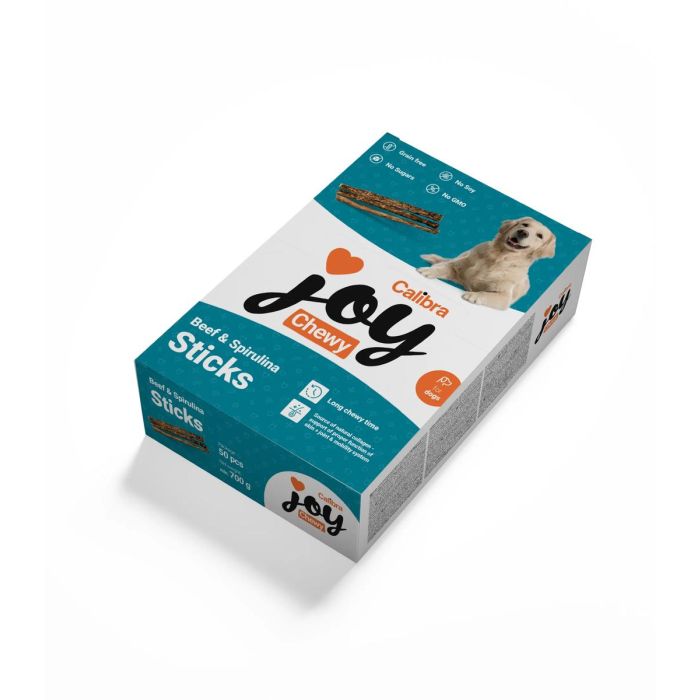 Calibra Joy Dog Chewy Sticks Vacuno Y Spirulina 50 Unidades 700 gr