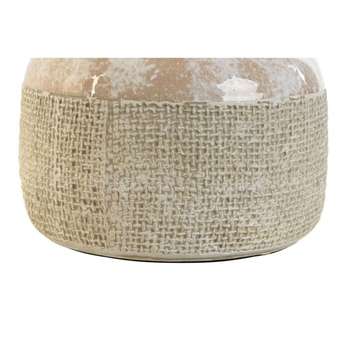 DKD Home Decor Lámpara de Sobremesa Moderna Marrón Beige de Gres y Poliéster, E27, 50W, 30x44x30 cm 3