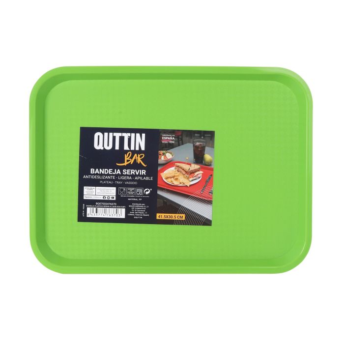 Bandeja de plástico para servicio 41.5x30.5 cm - My Bar (24 Unidades) 4 Bandeja de plástico para servicio 41.5x30.5 cm - My Bar (24 Unidades) 4