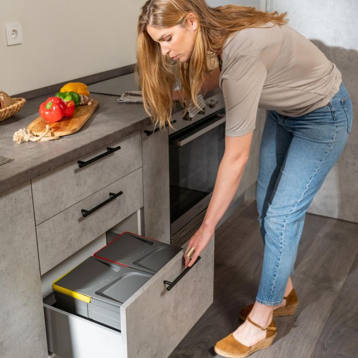 Emuca Lote de 10 tiradores para mueble Orlando, L336mm, intereje 256mm, Acero, Pintado negro 6