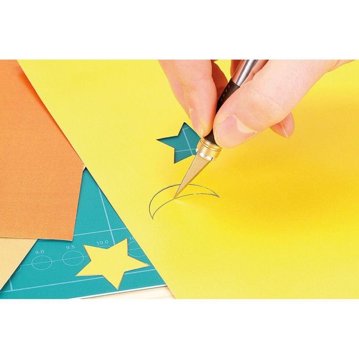 Wolfcraft Cúter de Precisión 4195000 Mango Aluminio Ligero Cuchilla Intercambiable 1